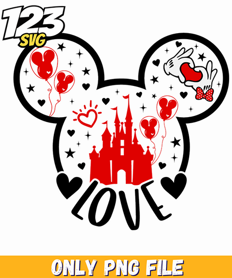 Mickey Love Blood Png, mickey love png, mickey blood png - 123SVG Store