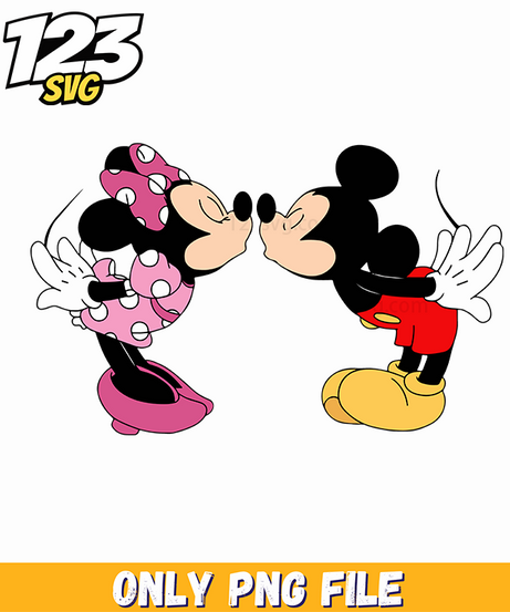 Mickey Minnie Kissing Png, mickey minnie png, mickey and minnie kissing - 123SVG Store