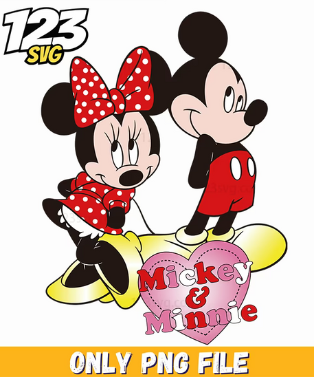 mickey minnie love png, mickey love minnie png, minnie mouse mickey mouse png - 123SVG Store