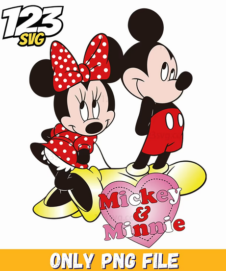 mickey minnie love png, mickey love minnie png, minnie mouse mickey mouse png - 123SVG Store