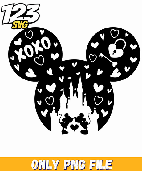 Mickey Skull Valentine Png, valentine png images, mickey skull png - 123SVG Store