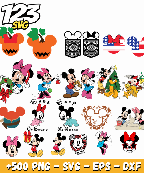 Mickey Mouse SVG Files for Cricut, Shirts & DIY Crafts