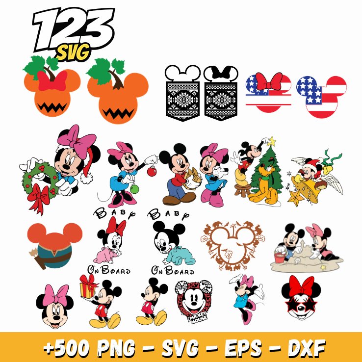 Mickey Mouse SVG Files for Cricut, Shirts & DIY Crafts