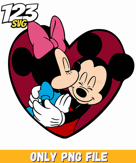Minnie Love Heart PNG, minnie love heart, love heart minnie mouse - 123SVG Store