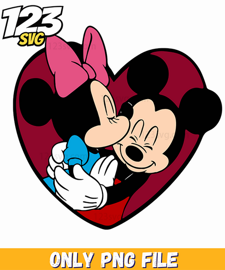 Minnie Love Heart PNG, minnie love heart, love heart minnie mouse - 123SVG Store