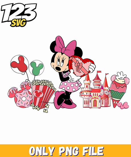 Minnie Mouse Valentine PNG, easter basket decoration ideas, easter basket decoration png - 123SVG Store