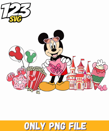 Minnie Valentine Celebration PNG, minnie valentine png, minnie mouse valentine's day png - 123SVG Store