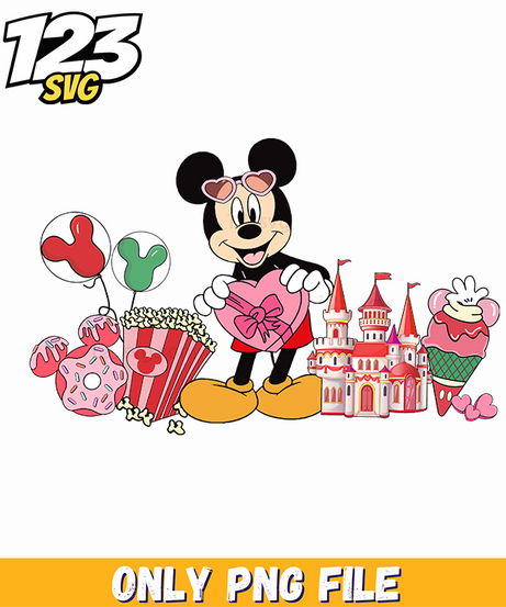 Minnie Valentine Celebration PNG, minnie valentine png, minnie mouse valentine's day png - 123SVG Store