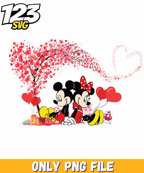 Minnie Valentine Couple PNG, minnie valentine couple, disney minnie valentine - 123SVG Store
