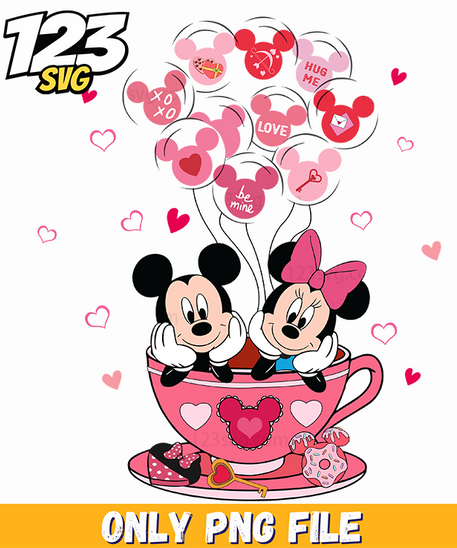 Minnie Valentine Cupcake Png, Minnie Valentine cupcake png free, Valentine Minnie Cupcake free PNG - 123SVG Store
