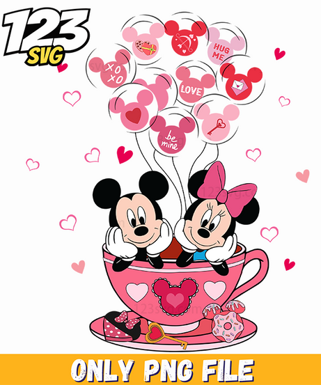 Minnie Valentine Cupcake Png, Minnie Valentine cupcake png free, Valentine Minnie Cupcake free PNG - 123SVG Store