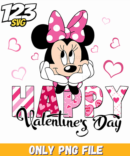 Minnie Valentine Hearts PNG, Minnie Valentine PNG, Minnie Valentine Hearts - 123SVG Store
