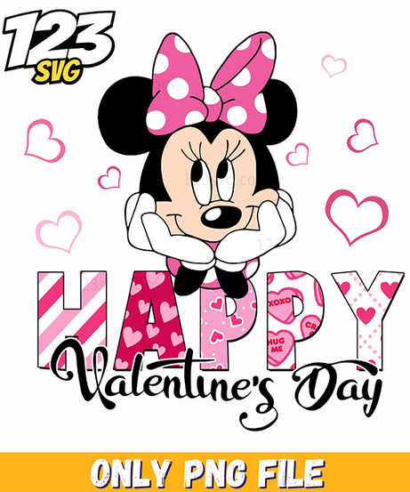 Minnie Valentine Hearts PNG, Minnie Valentine PNG, Minnie Valentine Hearts - 123SVG Store