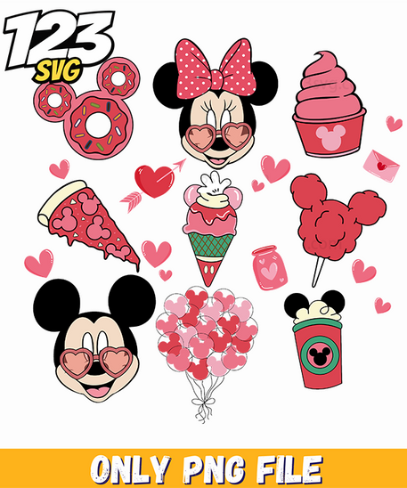 Minnie Valentine Sticker, Disney Minnie Valentine Stickers, Minnie Valentine Stickers for Laptop - 123SVG Store