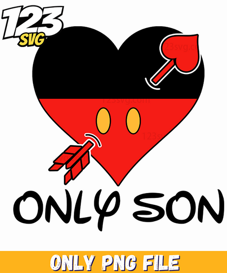 Only Son Valentine PNG, valentine boy png, son png valentine - 123SVG Store