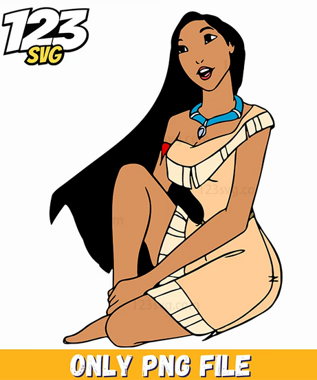 Pocahontas Casual Pose PNG, korean cartoon png, kpop cartoon png - 123SVG Store