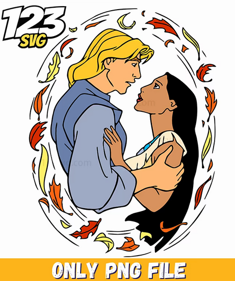 Pocahontas Couple Portrait PNG, Pocahontas princess png, Princess Pocahontas est 1995 png - 123SVG Store