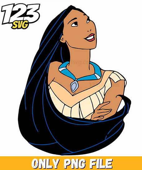 Pocahontas Face Portrait PNG, kpop hero png, kpop hero png - 123SVG Store