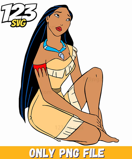 Pocahontas Falling Pose PNG, kpop cartoon png, demon idol png - 123SVG Store