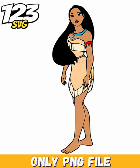 Pocahontas Full Body PNG, kpop cartoon png, demon idol png - 123SVG Store