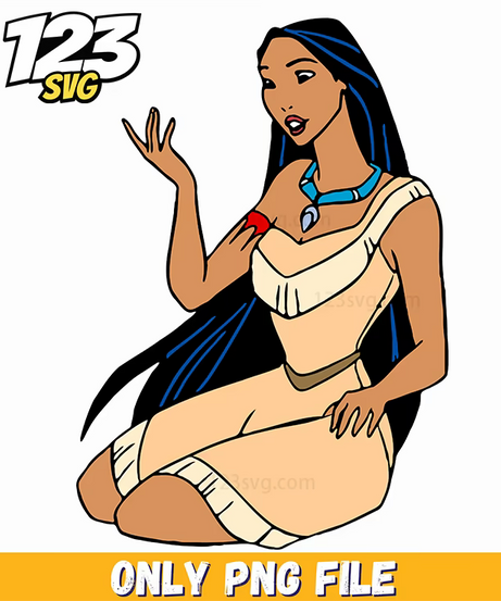 Pocahontas Hair Circle PNG, Pocahontas princess png, mickey disney characters png - 123SVG Store