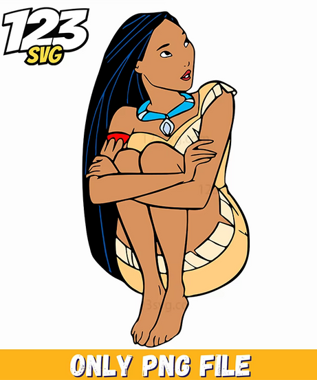 Pocahontas Kneeling PNG, Pocahontas PNG, Pocahontas princess png - 123SVG Store