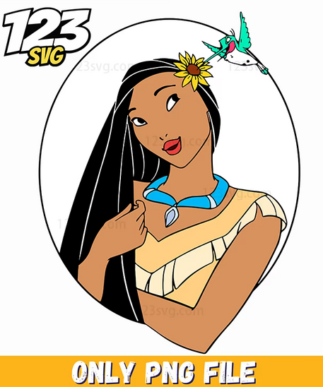 Pocahontas Portrait Frame PNG, Pocahontas picture frame, Pocahontas princess png - 123SVG Store