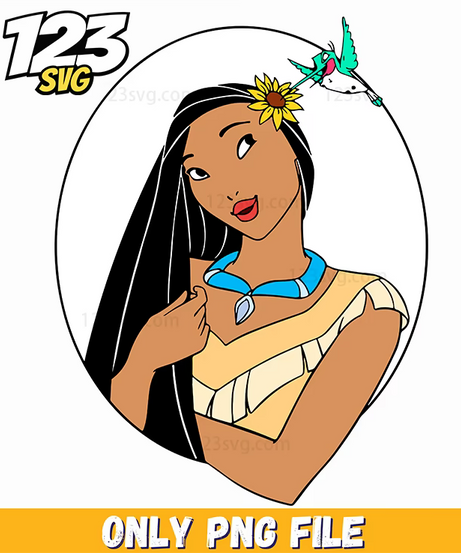 Pocahontas Portrait Frame PNG, Pocahontas picture frame, Pocahontas princess png - 123SVG Store