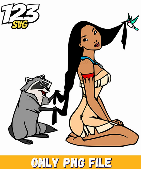 Pocahontas Running Pose PNG, korean cartoons png, spooky halloween png - 123SVG Store