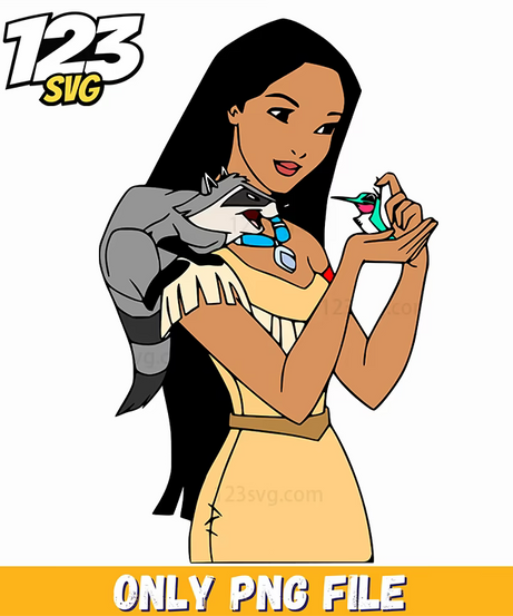 Pocahontas Side Profile PNG, kpop cartoon png, demon idol png - 123SVG Store