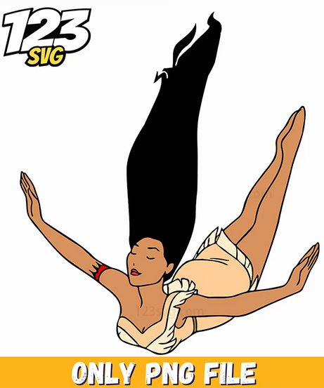 Pocahontas Sitting Cartoon PNG, kpop cartoon png, kpop cartoon png - 123SVG Store