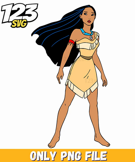 Pocahontas Sitting Pose PNG, kpop cartoon png, demon hunters png - 123SVG Store
