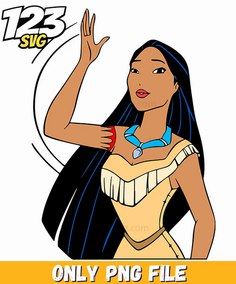 Pocahontas Winter Dress PNG, korean cartoons png, korean cartoons png - 123SVG Store