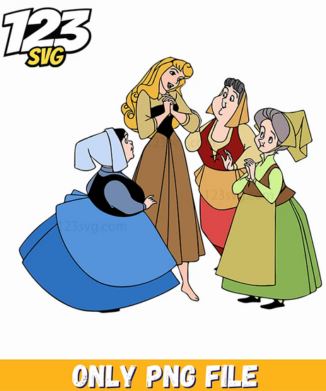 Sleeping Beauty Fairies PNG, Huntrix Halloween png, Chibi huntrix png - 123SVG Store