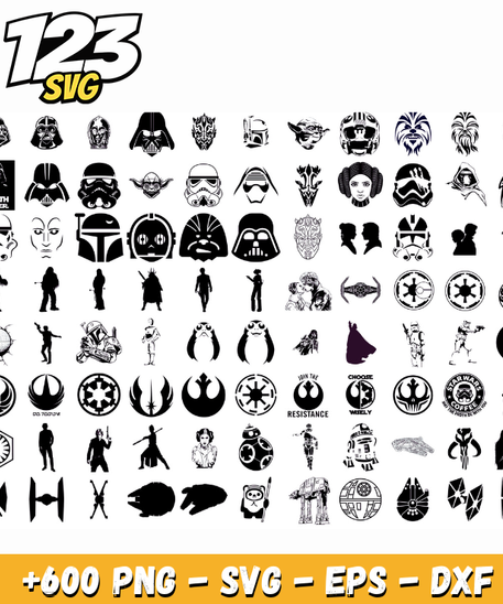 Star Wars SVG Bundle for Cricut, Shirts & Sublimation Crafts