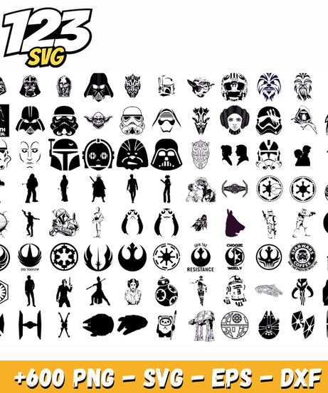 Star Wars SVG Bundle for Cricut, Shirts & Sublimation Crafts