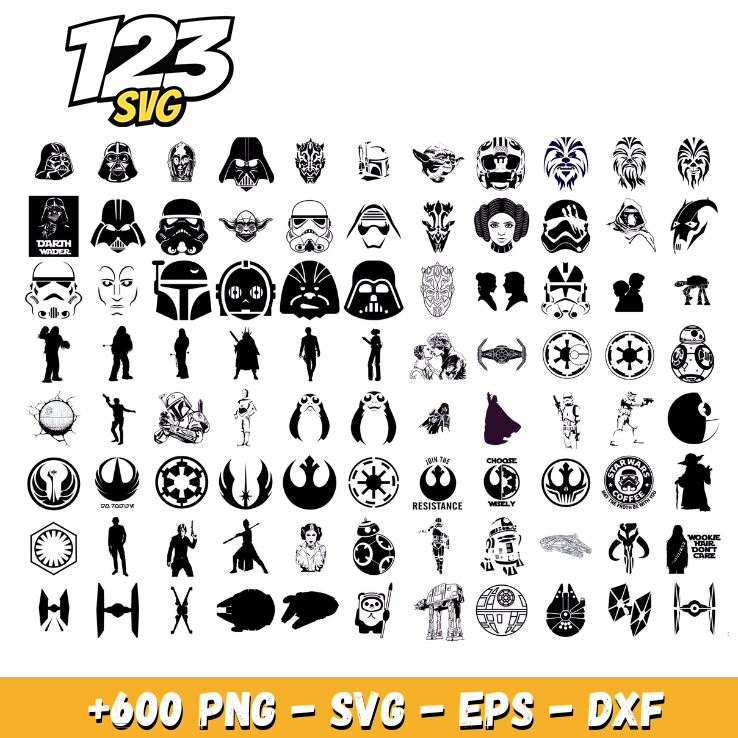 Star Wars SVG Bundle for Cricut, Shirts & Sublimation Crafts