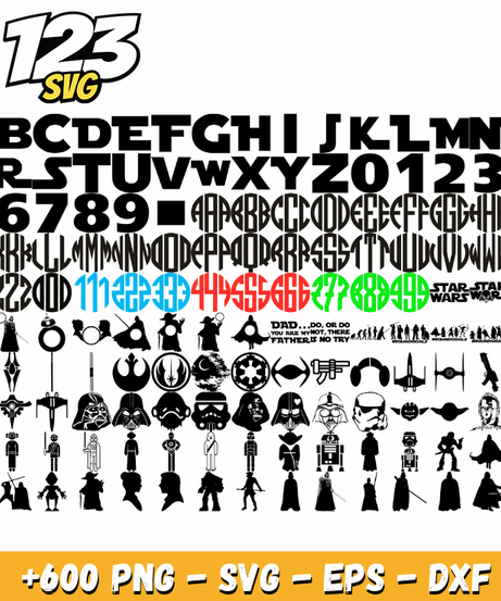 Star Wars SVG Bundle for Cricut, Shirts & Sublimation Crafts