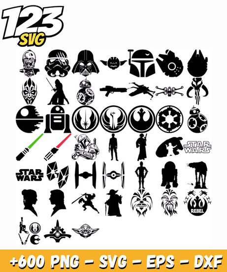 Star Wars SVG Bundle for Cricut, Shirts & Sublimation Crafts