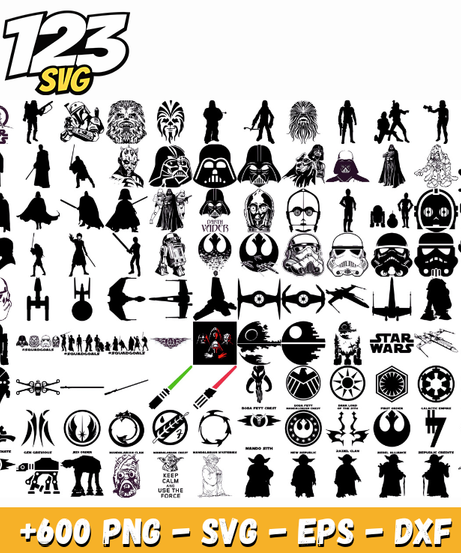 Star Wars SVG Bundle for Cricut, Shirts & Sublimation Crafts