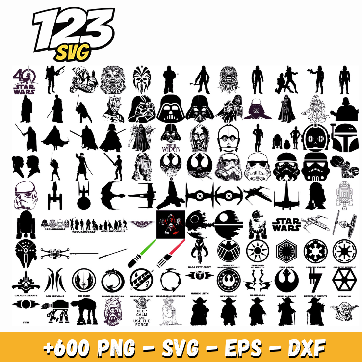 Star Wars SVG Bundle for Cricut, Shirts & Sublimation Crafts
