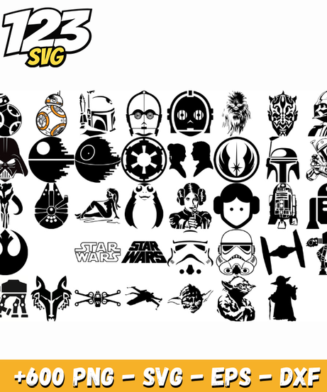 Star Wars SVG Bundle for Cricut, Shirts & Sublimation Crafts