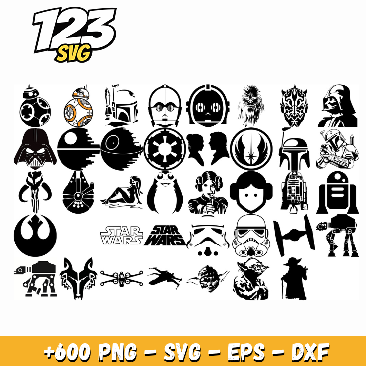 Star Wars SVG Bundle for Cricut, Shirts & Sublimation Crafts