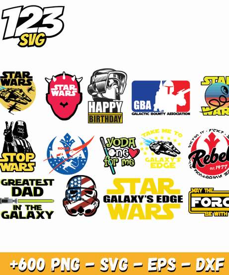 Star Wars SVG Bundle for Cricut, Shirts & Sublimation Crafts