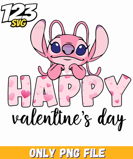 Stitch Happy Valentines Day PNG, stitch valentine png, valentine day stitch clipart - 123SVG Store