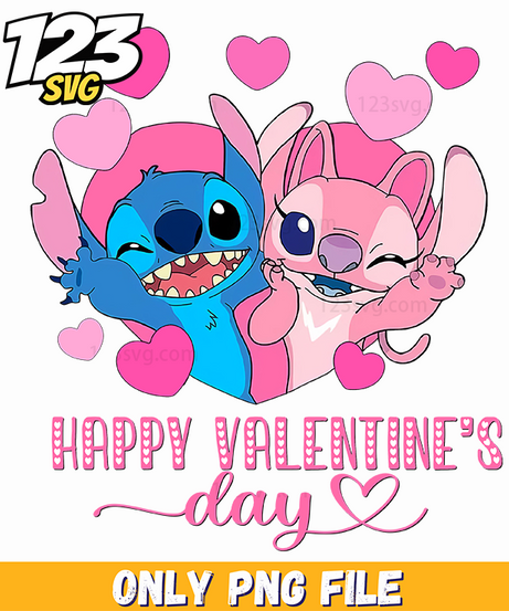 Stitch Valentine Day PNG, valentine day stitch png, stitch png for valentine day - 123SVG Store
