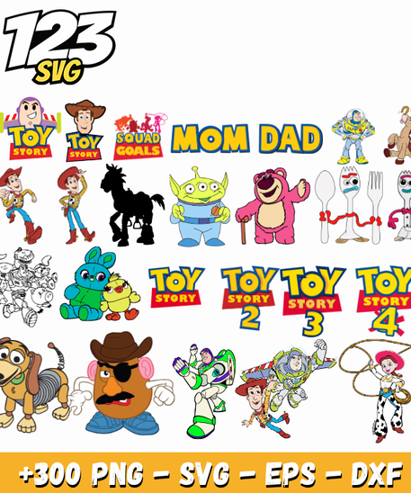 Toy Story SVG Bundle for Cricut, Shirts & Sublimation Crafts
