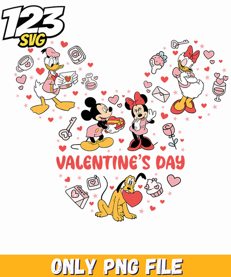 Valentine Mickey Mouse Png, valentine mickey mouse png images, mickey mouse png valentine day - 123SVG Store