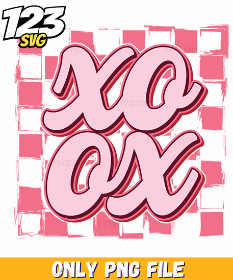 XOXO Valentine Typography PNG, valentines day typography, happy valentines day typography - 123SVG Store