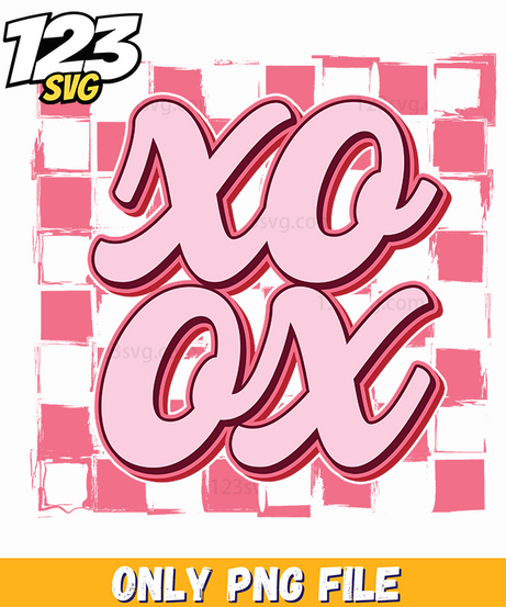 XOXO Valentine Typography PNG, valentines day typography, happy valentines day typography - 123SVG Store